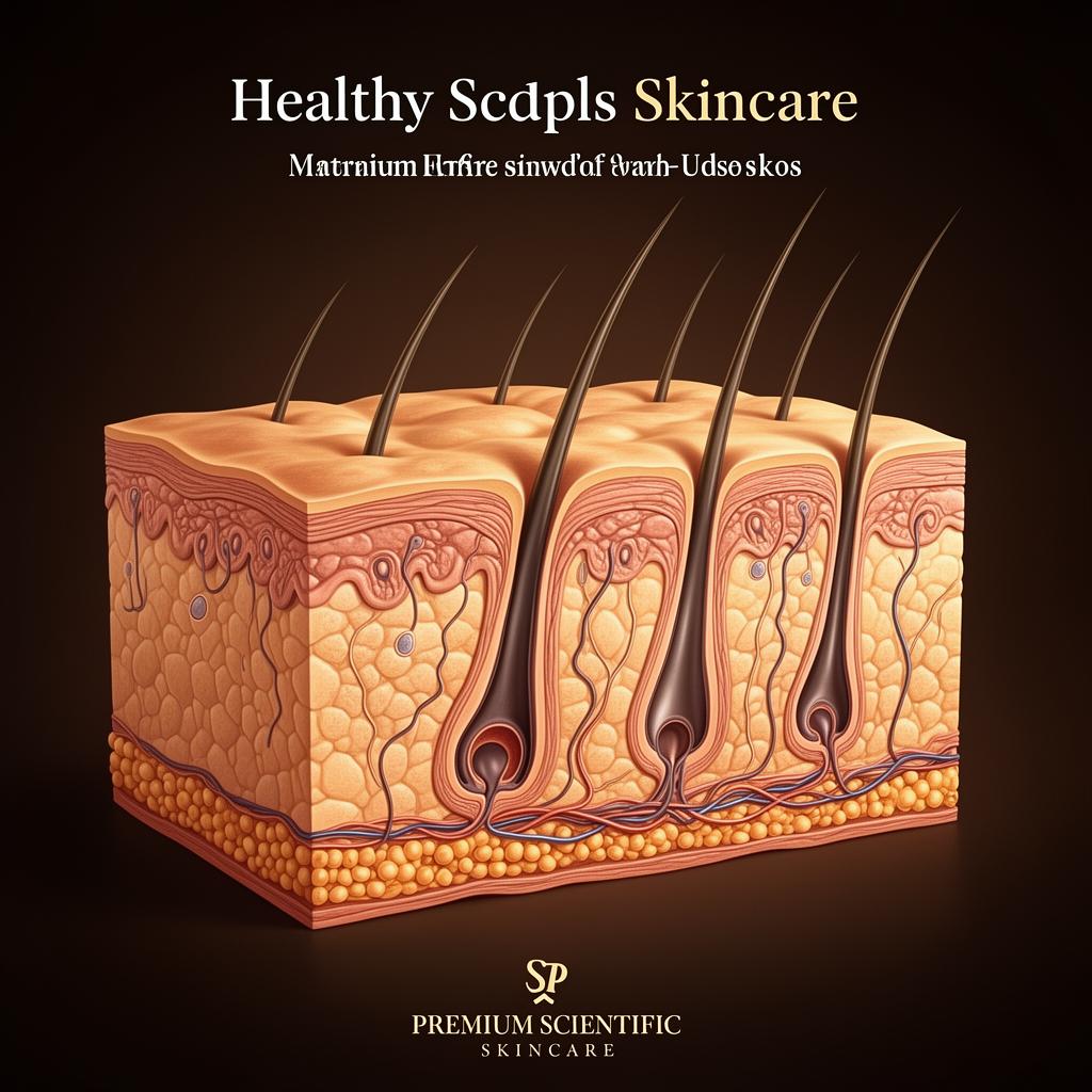 Hair follicle structure within the scalp